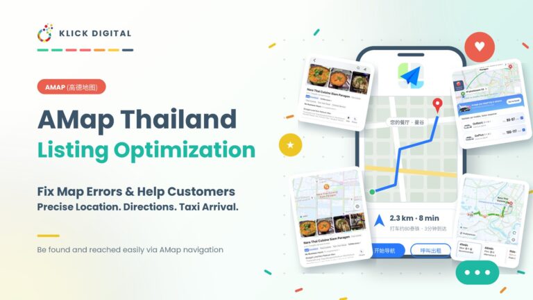 AMap Thailand listing optimisation for Thai venues – Klick Digital