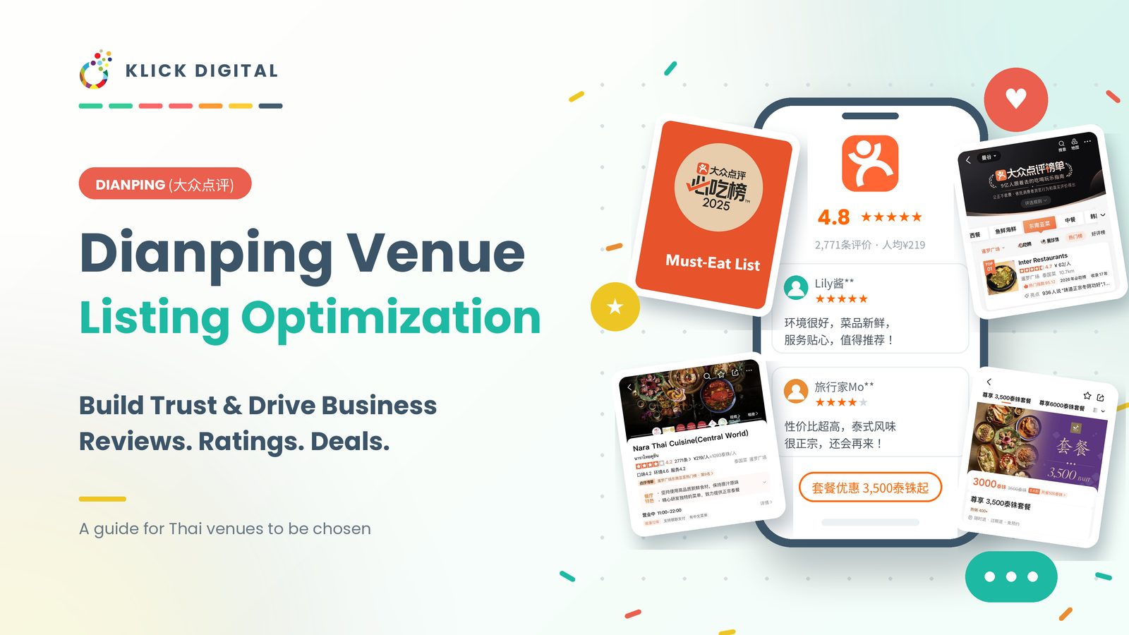 Dianping venue listing optimisation for Thai venues – Klick Digital